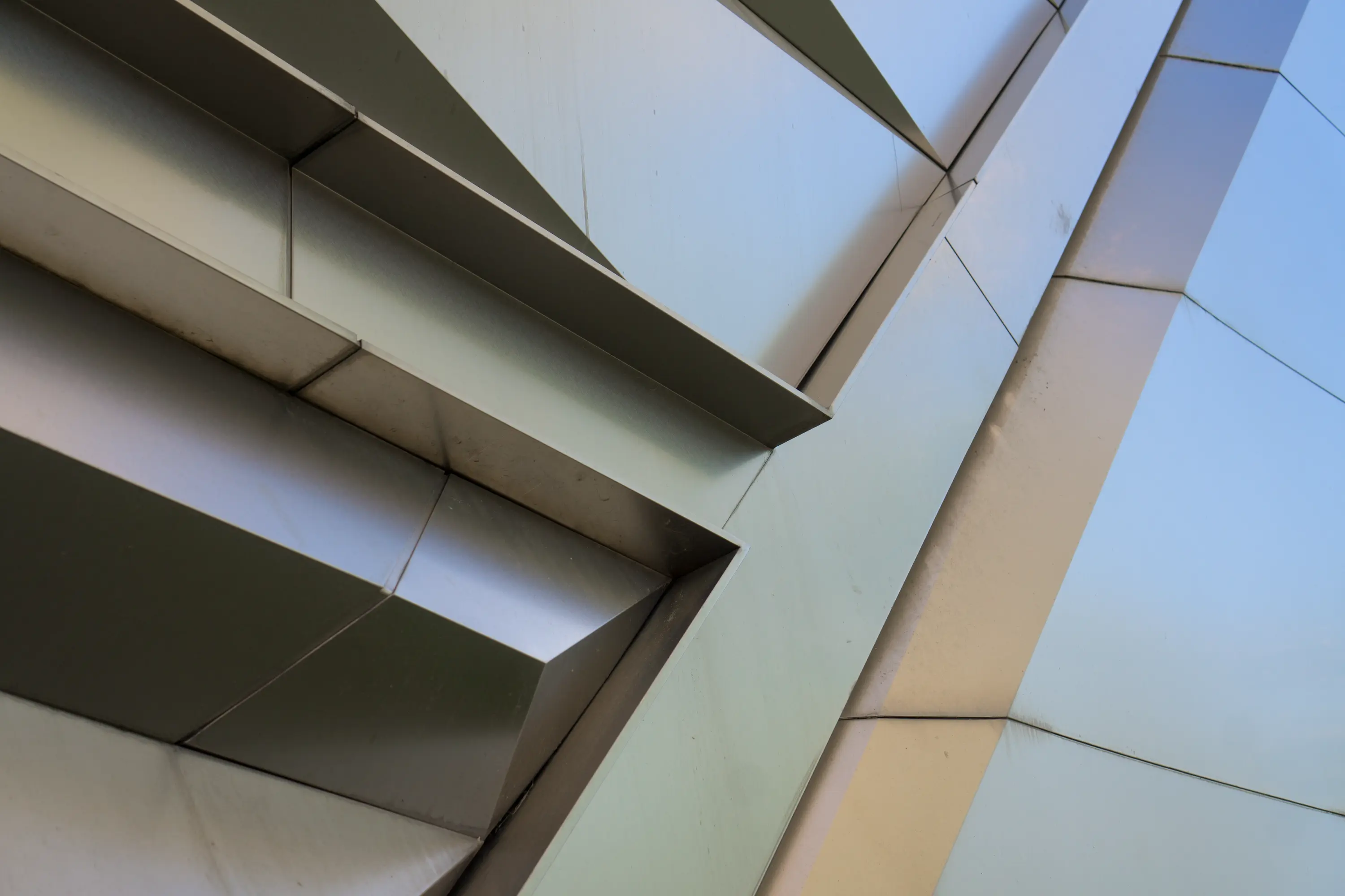 Eli and Edythe Broad Art Museum, stainless steel panels.