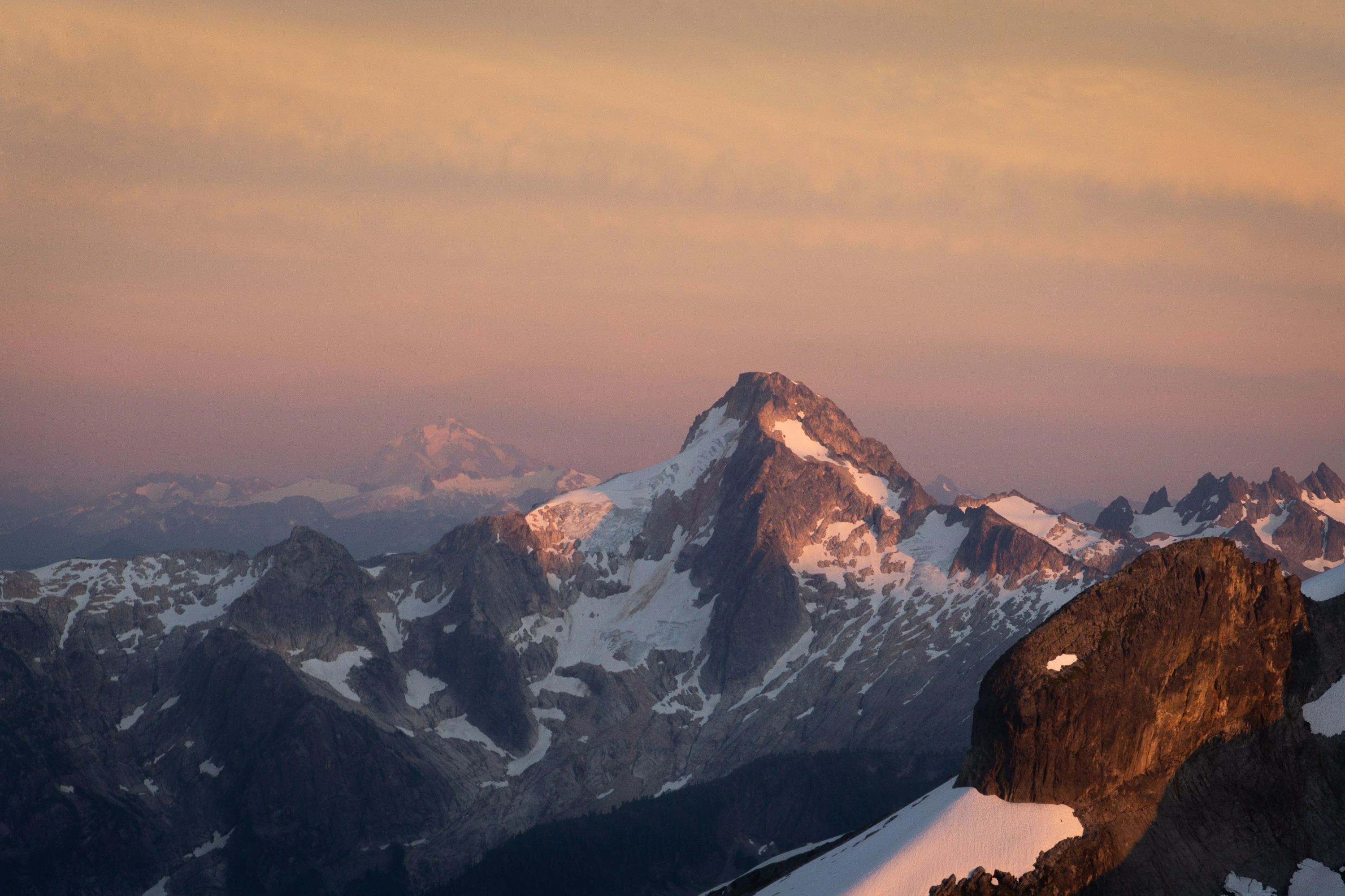Mt. Blum, captured from Ruth at sunset.