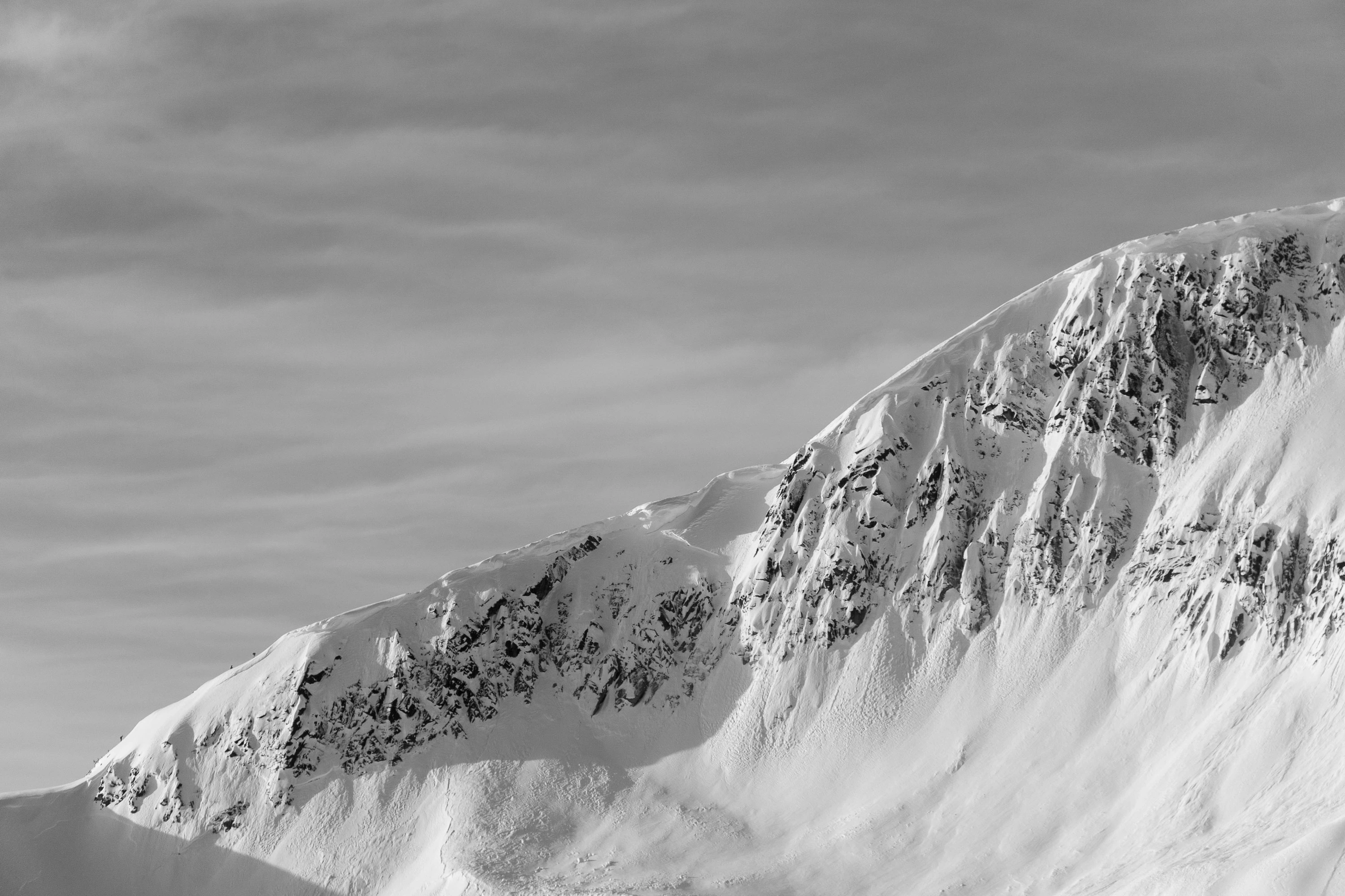 Climbers ascending a ridge, Terrace B.C.