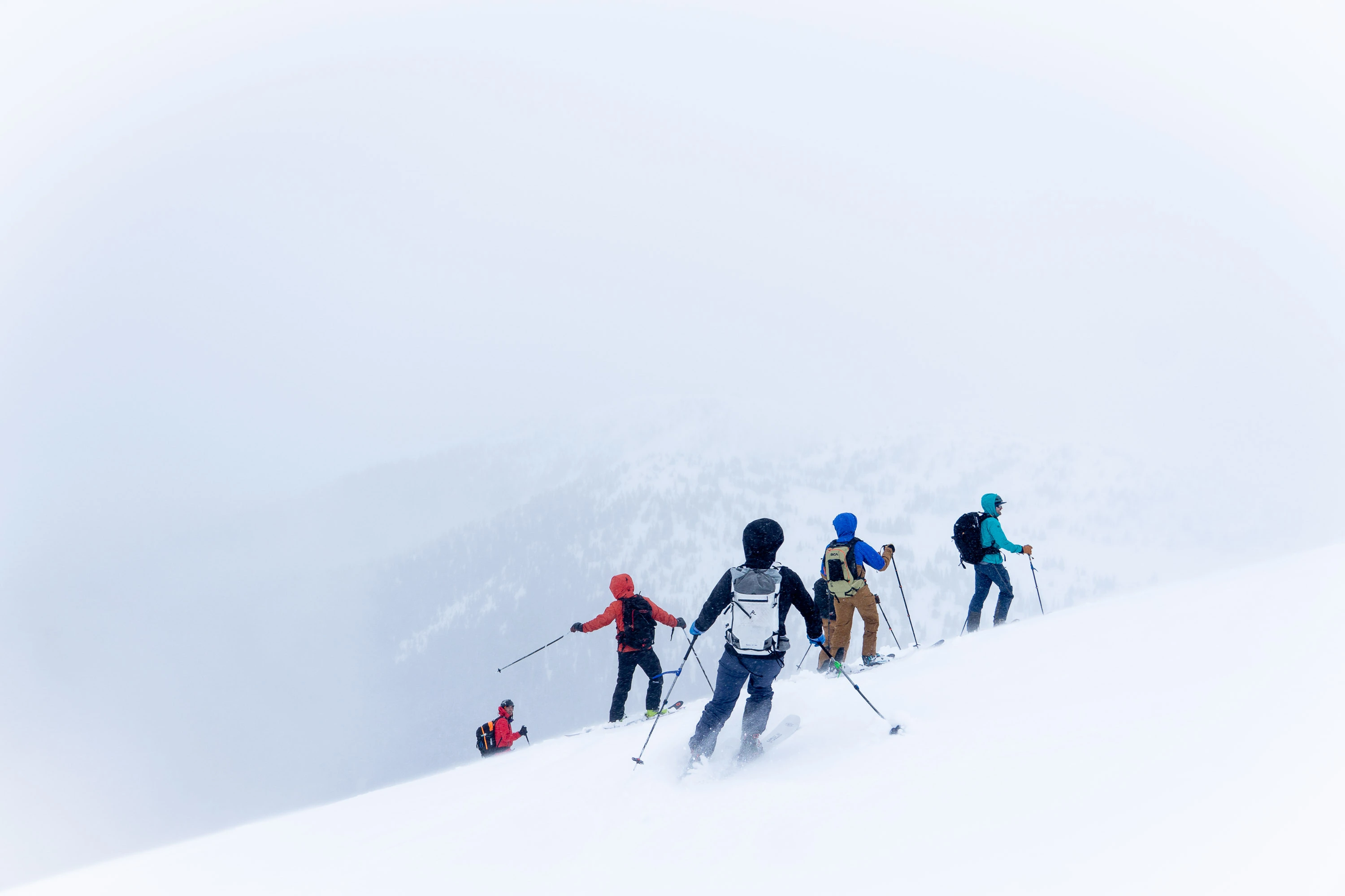 Friends about to ski 