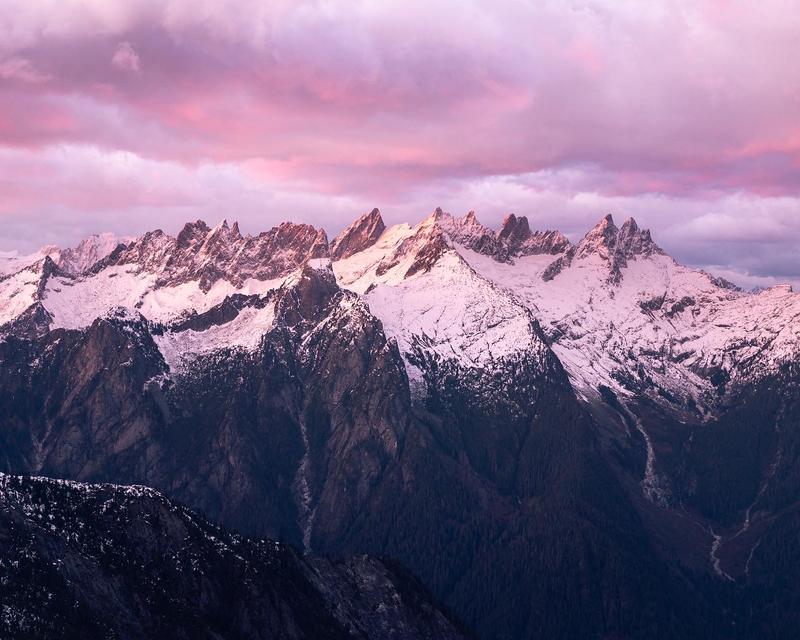 Sunset on the southern pickets range