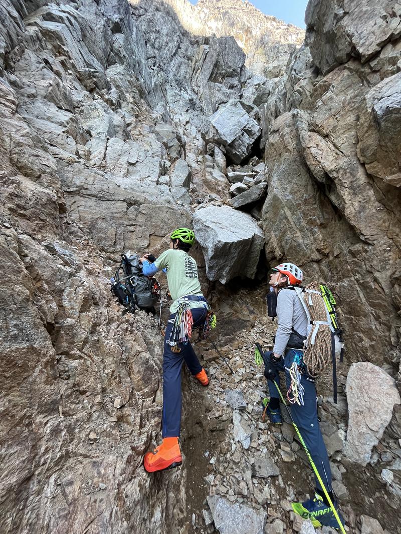 Off the snow and below the rap station in the sub gulley