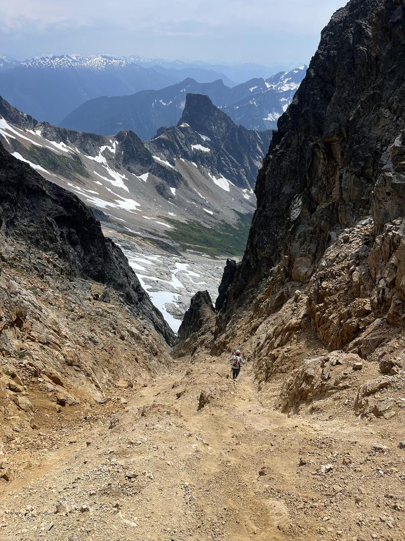 Walking down the gulley