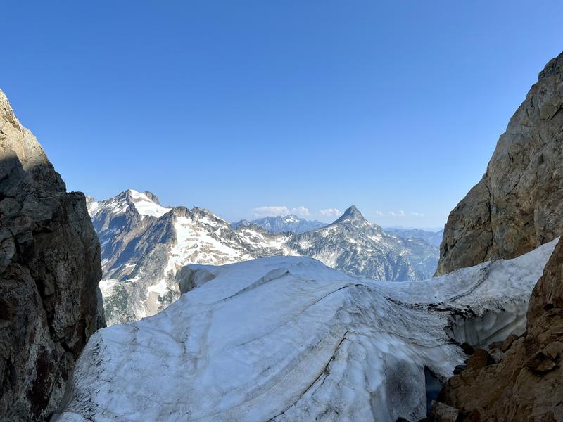 View from the top of the gulley